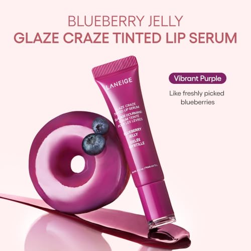 Image of Laneige Glaze Craze Tinted Lip Serum | Plumping, Nourishing Hydration with Polypeptide and Ceramides | Lip Balm for Dry & Chapped Lips |Ultra Glamorous Shiny Lips