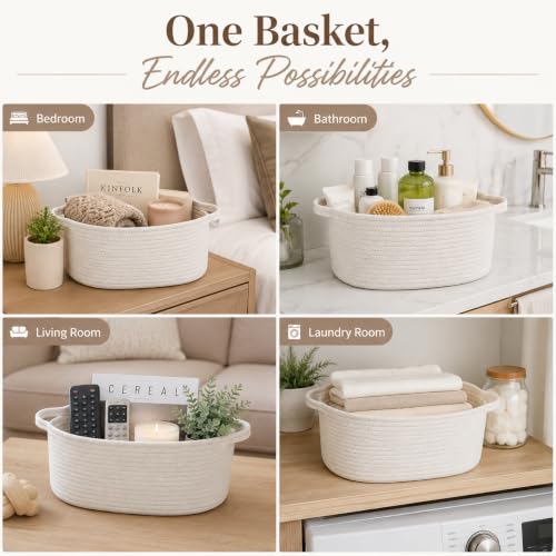 Image of 8 Packs Gift Baskets Empty, Small Woven Basket for Gifts,8 Bag & 24 Ribbons