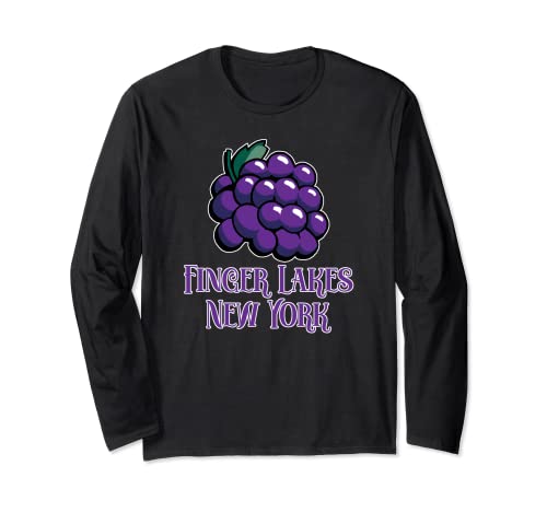Finger Lakes Nueva York Vino Viñedos Uvas Manga Larga