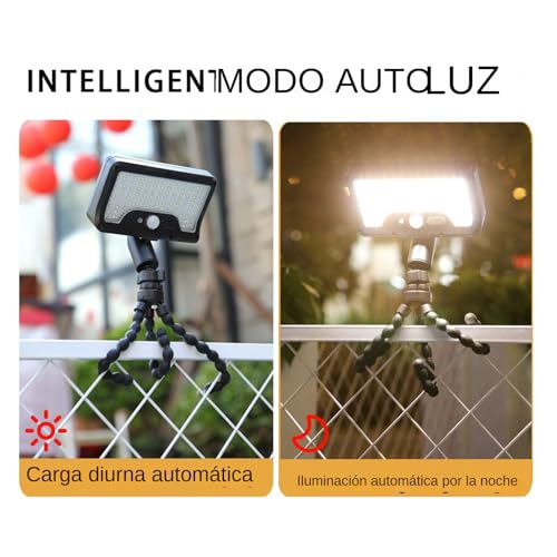 Luz solar exterior de 600LM regulable para iluminar zonas sin cables 4