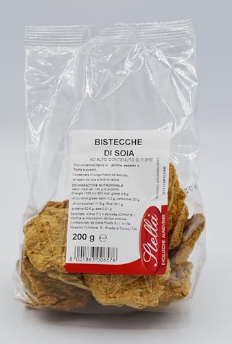 Bistecche di Soia | Stella Foods | 6 x 200g | Dieta Vegana e Vegetariana | Ingrediente per Preparazioni Proteine Vegetali |