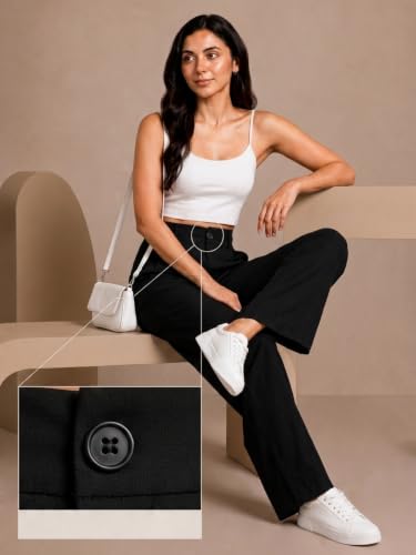 Image of Womens NS Lycra Korean High Waist Straight Pants