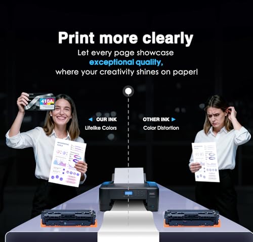 Image of BERRYSKY 410A Toner Cartridges High Yield 4 Pack with Chip Replacement for HP 410A 410X Toner Cartridge Color Laser Jet Pro MFP M477fnw Toner M477fdw M477fdn M452dn M452nw M477 M377 Printer