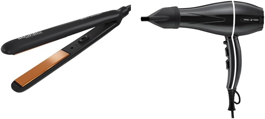Ikonic Pro Hair Combo, Pair Your Daily Styling Tool With 2100+ Hair Dryer & Simply Straight Hair Straightener For Salon Like Look - Multicolor