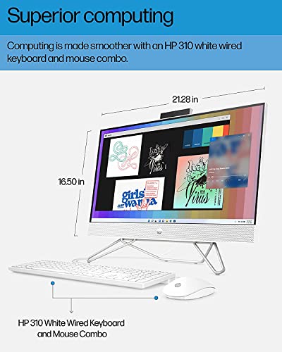 Hp 24-CB100 2024 24'' Fhd Ips Touchscreen All-In-One Desktop Pc Intel 2-Core I3-1115G4 Intel Uhd Graphics 8Gb Ddr4 256Gb Nvme Ssd Wifi Ac Bt Rj-45 Hdmi Webcam Speaker Windows 11 White W/Re Usb Drive thumb #2
