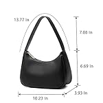 Shoulder Bags for Women, Cute Hobo Tote Handbag Mini Clutch Purse with Zipper Closure - Image 2
