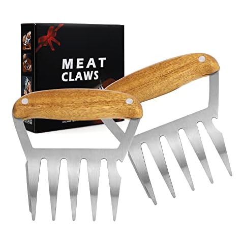 Meat Claws Pulled Pork, Stainless Steel Meat Claws for Plucking & Fixing, Non-Slip Barbecue Accessories for BBQ, Chefs, Smokers, Grill - Gifts for Dad/Men/Women/Barbecue Lovers Cover