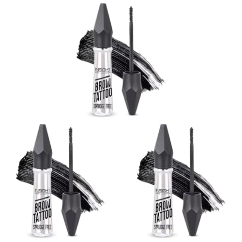 Image of INSIGHT Cosmetics Brow Tattoo - Black|Natural Finsh|Long Lasting|Smudge Free|Transferproof|Sculpts & Defines-5 g (Pack of 3)