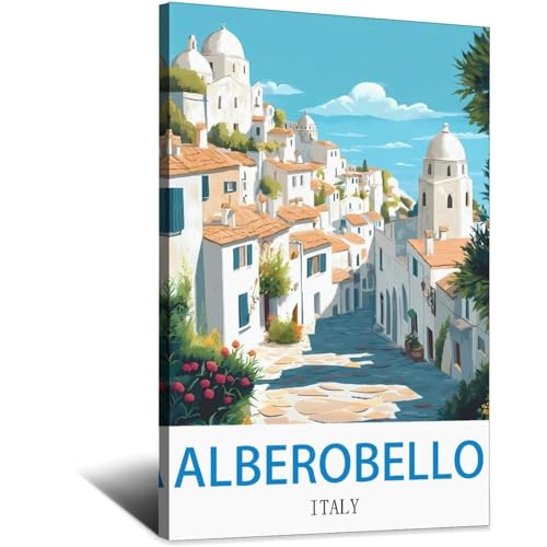 Alberobello affiche vintage Italie impression d'art 60x90