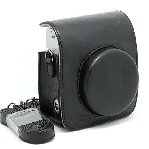 CAIUL Vintage Camera Carrying Case Compatible with Fujifilm Instax Mini 90 Neo Classic Instant Film Camera, Black