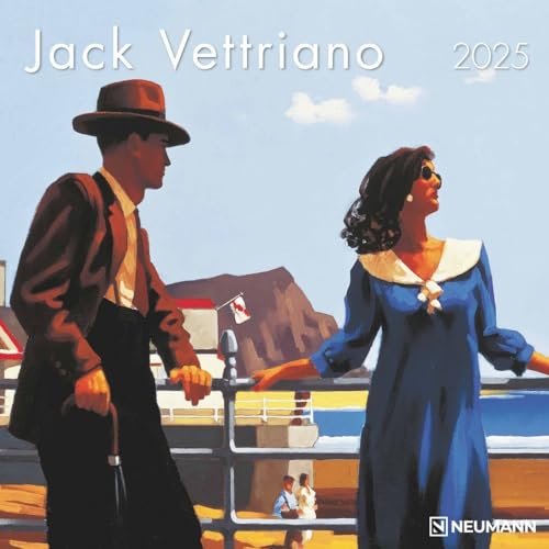 N NEUMANNVERLAGE, Jack Vettriano 2025 Brochure Calendar, 30 x 30 cm, Wall Calendar with Pictures of Jack Vettriano