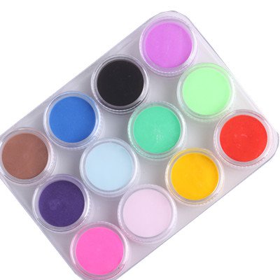WAWO 12 Mix Colors Acrylic Powder Builder Nail Art Set (Acrylic Powder) WAWO 12 Mix Colors Acrylic Powder Builder Nail Art Set (Acrylic Powder)