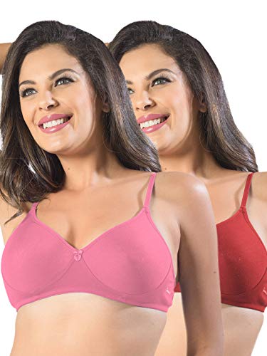 Image of SONARI Womens Non Padded Cotton Bra | Wire Free, Medium Coverage, Seamless Cups, Comfortable Polyester Cotton Blend Fabric | Adjustable Straps, Ideal for Everyday Wear - Smile