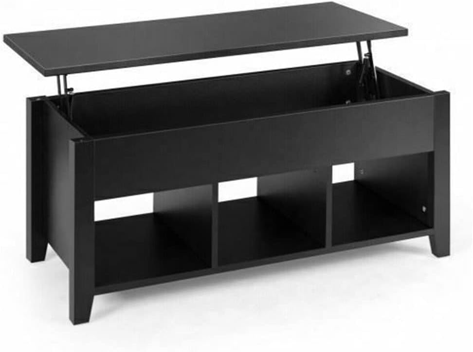 BiYeer Lift Top Coffee Table Modern Lift Top Black Coffee
