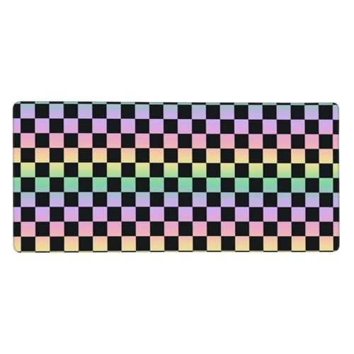 Tapis de bureau arc-en-ciel grand format pour clavier PC et souris d'ordinateur portable