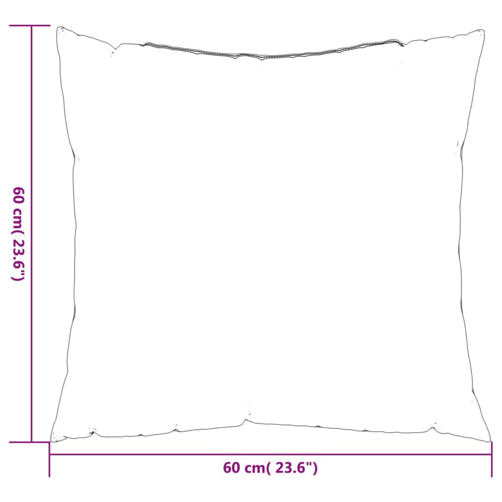 vidaXL Cojines de sofá 4 Unidades Tela Crema 60x60 cm
