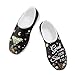 JoyLamoria Embroidered Platfrom Sneakers Womens Art Flower Travel Shoes Slip on Fashion Causal Clogs Lightweight,Butterfly with Words