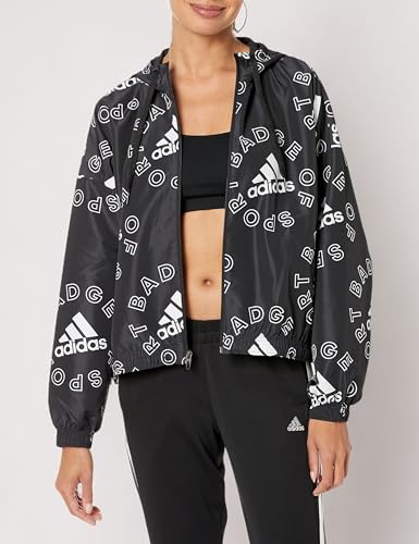 Coupe-vent adidas pour femme à coupe ample et imprimé logo - 5