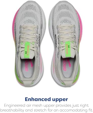 Brooks Women’s Adrenaline GTS 25 Supportive Running & Walking Shoe - Oyster/Pink/Green - 9 Medium - 3