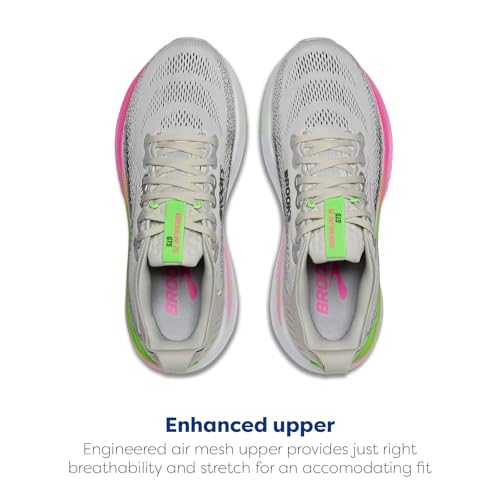 Brooks Brooks Women’s Adrenaline GTS 25 Supportive Running & Walking Shoe - Oyster/Pink/Green - 13 Medium