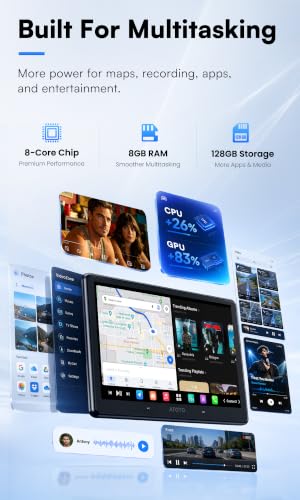 Image of 12.95 inchQLED Double /Single-DIN AI Android Car Stereo, 9-Way Adjustable Screen