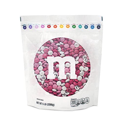 M&M’S WORLD Baby Girl Milk Chocolate Candy, 5lbs of Pink,
