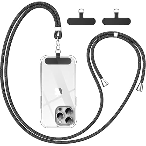 caslord Cordon Téléphone Portable avec Patchs Cover