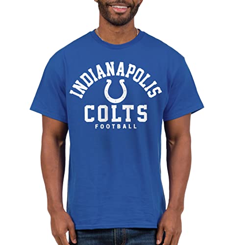 Camiseta Junk Food NFL con logo clásico azul L, ropa urbana unisex para domingos de partido