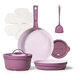CAROTE Ceramic Cookware Set,Pots and Pans set Non...