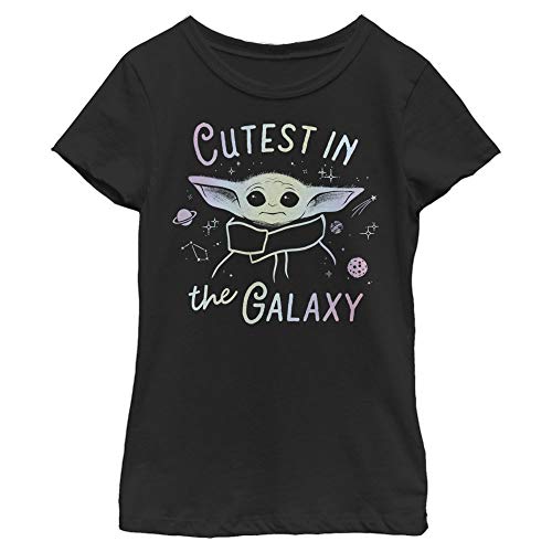 Image of The Mandalorian Girl's Star Wars Grogu Cutest in the Galaxy Iridescent T-Shirt