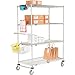 Nexel Chrome Curbside Wire Truck w/4 Shelves & Polyurethane Casters, 54"L x 18"W x 69"H