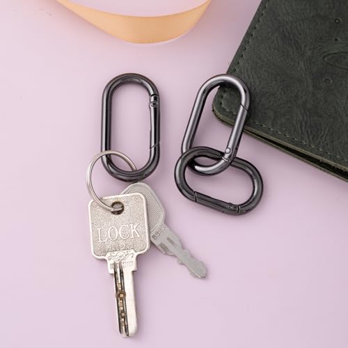Image of Oval Spring Ring Clips, Metal Keyring Purse Clip
