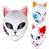 Tioeng Demon Slayer Cosplay Mask-Halloween Mask Japanese Anime Party Costume Props Toy