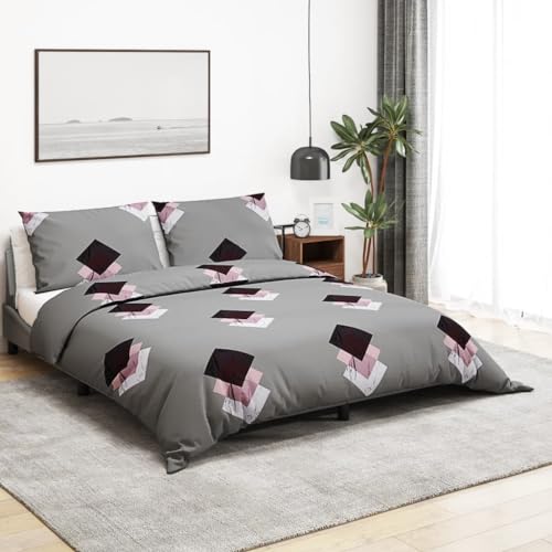 Mokuyary - Juego de funda nórdica (225 x 220 cm, algodón, funda nórdica para cama, dormitorio, hotel, C