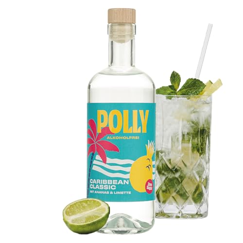 POLLY Caribbean Classic | Alkoholfreie Alternative inspiriert von Rum | 500 ml | ohne Zucker & künstliche Aromen vegan glutenfrei | perfekt für alkoholfreie Cuba Libre und Cocktails