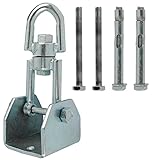 BAY-Sports Schwerlast + 50 kg Deckenhaken aus Stahl für Sandsack Boxsack Deckenbefestigung Hacken Sandsackhacken Decke Boxsackhacken Deckenhalter Boxsackzubehör Zubehör Sandsäcke Boxsäcke