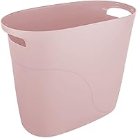 Vista 12 de Cubo de basura pequeño de plástico delgado con asas, contenedor de basura estrecho de 3.2 galones para baño, dormitorio, cocina, oficina en casa