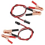 ongfuwu 2PCS Fuel Injector Cleaner Test Lead, Alligator Clip Power Cords for Car Fuel Injector Cleaner Kit, Fuel Injector Flush Cleaner Adapter, 12V Auto Fuel Injector Cleaning Kit(2 Power Cords)