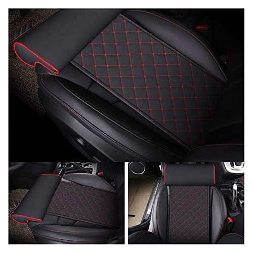 TOOJUN Car Leg Support Extension Pad Leather, Universal Front Seat Modification Leg Support for Long-Distance Driving, Home, Work or Traveling, Relieve Fatigue,BlackRed-A