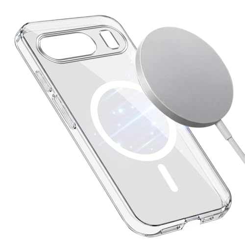 Image of Jkobi Lifetime Anti-Yellow MagSafe Compatible Clear Back Cover Case for Google Pixel 9 (Sleek Hard Crystal | Shockproof and Camera Protection)
