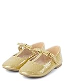 Gymboree,Girls and Toddler Dressy Ballet Flat,Gold,7 Years