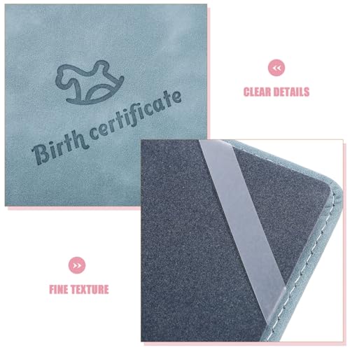 Pochette certificat de naissance anti-pliure, protège-document bébé résistant pour parents - 3