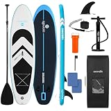 SereneLife Tabla Paddle Surf Hinchable XL para Adultos y Mascotas, Capacidad de 200/220kgs