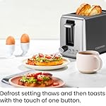 Chefman 2 Slice Toaster, 7 Shade Settings, Removable Crumb Tray, Thick Bread and Bagel Toaster with Defrost and Cancel Buttons – Black - Image 5