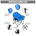 ALPHA CAMP Oversized Moon Saucer Chair with Folding Cup Holder and Carry Bag - Blue