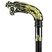 Treasure Gurus Silver Plated Dragon Head Cane Walking Stick