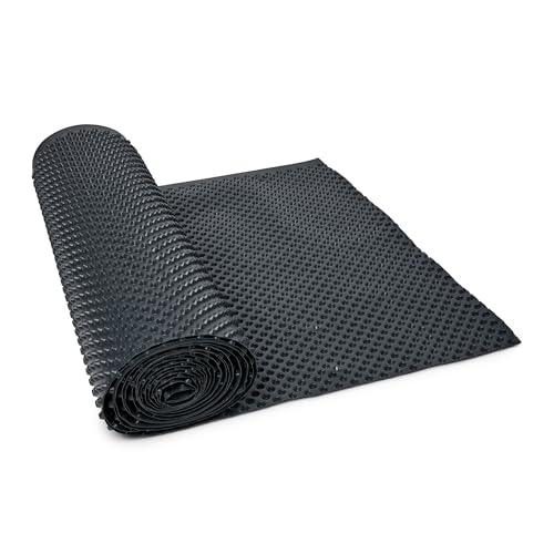 Garronda Lámina corrugada para drenaje, HDPE de alta resistencia – barrera antihumedad y protección de muros, – drenante nodular para sótanos, cimentaciones, huertos elevados 1 m x 10 m GD-0160