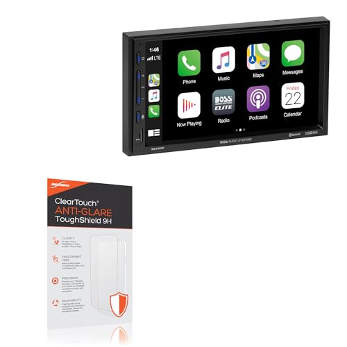 BoxWave Screen Protector Compatible with BOSS Audio BE7ACP-C - ClearTouch Anti-Glare ToughShield 9H (2-Pack), Anti-Glare 9H Tough Flexible Film Screen Protector