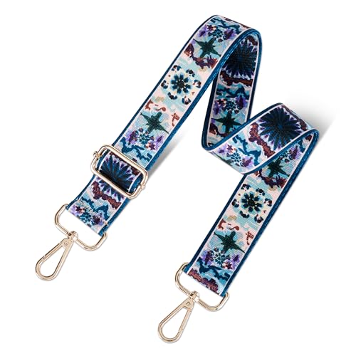 Image of chushui Colorful Pattern Purse Strap, Wide Crossbody Bag Strap Replacement | Change the look of your bag with a simple strap swap.