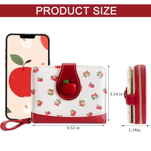 Image of Sunwel Fashion Girls Cutest Prints Wallet Card Slots Small Wallet with Zipper Coin Pouch Wallet for Women